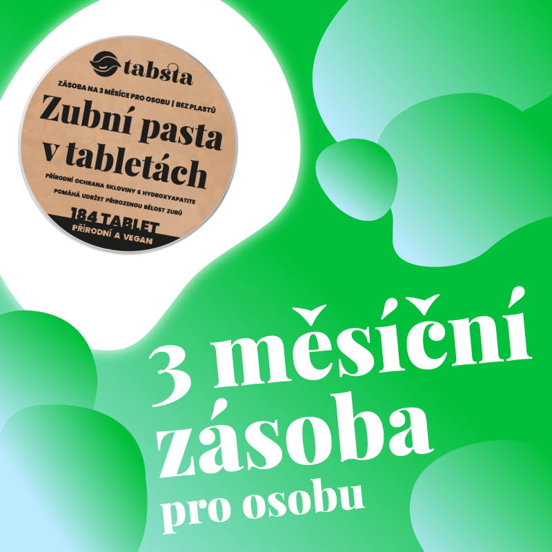 Tabsta® Přírodní zubní pasta v tabletách (na 3 měsíce)