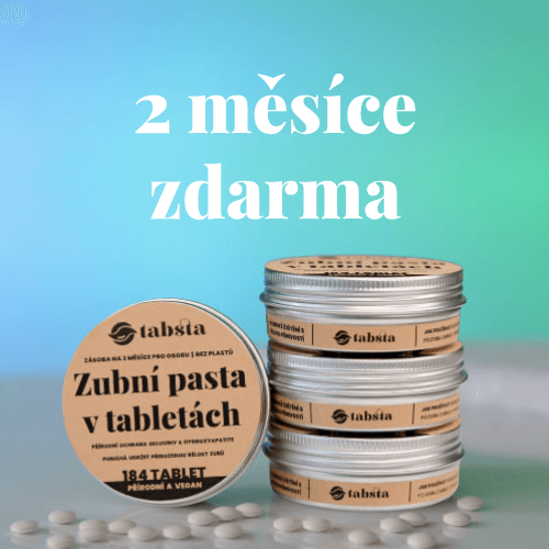 Tabsta® Přírodní zubní pasta v tabletách (na rok) / 2 měsíce zdarma