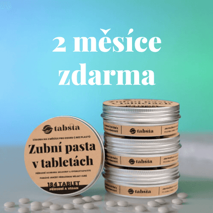 Tabsta® Přírodní zubní pasta v tabletách (na rok) / 2 měsíce zdarma